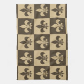 Linge De Cuisine Fleur Brown de lis (Vertical)