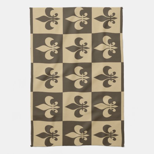 Linge De Cuisine Fleur Brown de lis (Vertical)