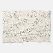 Linge De Cuisine Fleur Chic Crème (Horizontal)