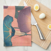 Linge De Cuisine Fleur d'abeille rose classique Hokusai Art (Quart Plié)