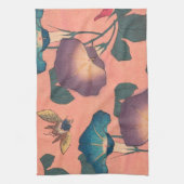 Linge De Cuisine Fleur d'abeille rose classique Hokusai Art (Vertical)