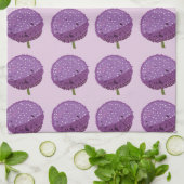 Linge De Cuisine Fleur d'Allium violet Fleur Floral (Plié)
