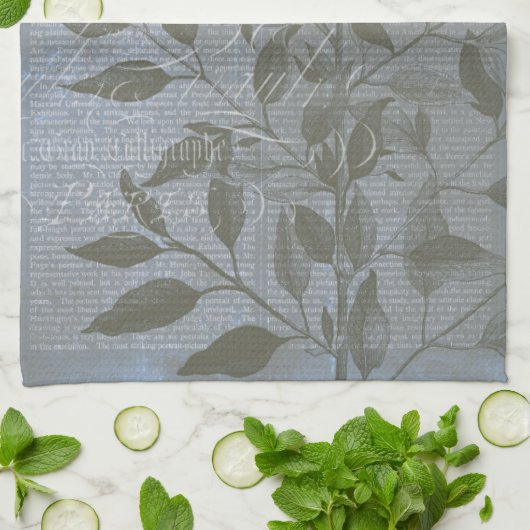 Linge De Cuisine Fleur de Bleu I (Plié)