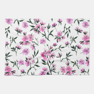 Linge De Cuisine Fleur de cerisier blanc sur blanc