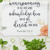 Linge De Cuisine Fleur de confiance dans le Seigneur (Plié)