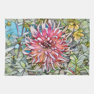 LINGE DE CUISINE FLEUR DE DAHLIA