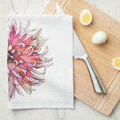 LINGE DE CUISINE FLEUR DE DAHLIA (Quart Plié)