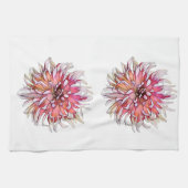 LINGE DE CUISINE FLEUR DE DAHLIA (Horizontal)