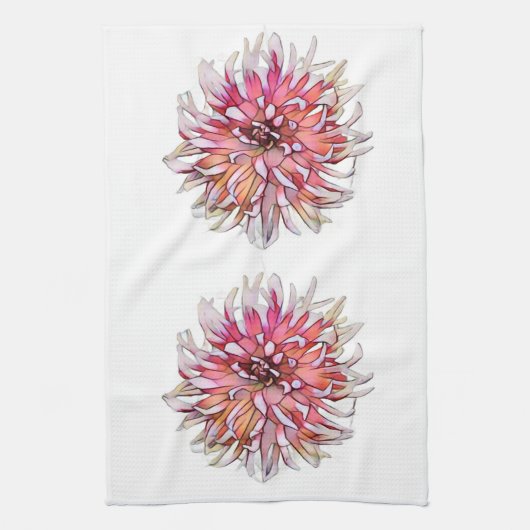 LINGE DE CUISINE FLEUR DE DAHLIA (Vertical)