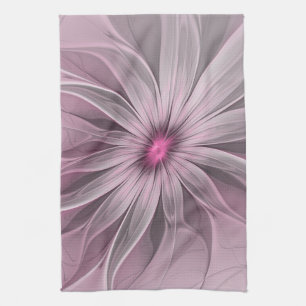 Linge De Cuisine Fleur de fantaisie Art fractal floral abstrait de