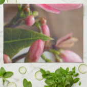 Linge De Cuisine Fleur de Jatropha Rose Clair (Plié)