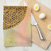 Linge De Cuisine Fleur de la vie / Blume des Lebens - médaille d'or (Quart Plié)