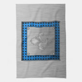 Linge De Cuisine Fleur de lis ; Métal-regard balayé (Vertical)