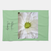 Linge De Cuisine fleur de marguerite blanche pure (Horizontal)