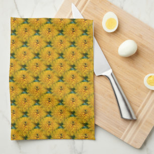 Linge De Cuisine Fleur de marguerite jaune Motif naturel