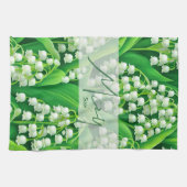 Linge De Cuisine Fleur de naissance May Lilly de la vallée (Horizontal)