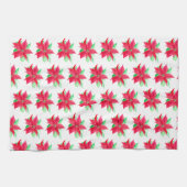 Linge De Cuisine Fleur de Noël rouge de Poinsettia (Horizontal)