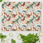 Linge De Cuisine Fleur de Noël torride (Plié)