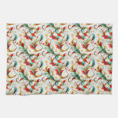 Linge De Cuisine Fleur de Noël torride (Horizontal)