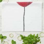 Linge De Cuisine Fleur de pavot, aquarelle (Plié)