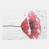 Linge De Cuisine Fleur de pavot, aquarelle (Horizontal)