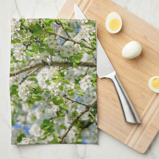 Linge De Cuisine Fleur de pomme de crabe (Quart Plié)