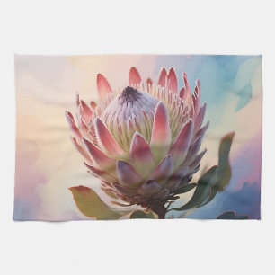 Linge De Cuisine Fleur de Proteas Aquarelle Rêveuse