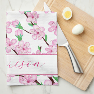 Linge De Cuisine Fleur de sakura cerisier rose