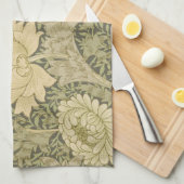Linge De Cuisine Fleur de Sauge Chrysanthème de William Morris (Quart Plié)