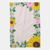 Linge De Cuisine Fleur de soleil rustique marguerite rose florale (Vertical)