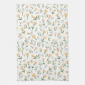 Linge De Cuisine Fleur de style scandinave jaune doux (Vertical)