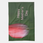 Linge De Cuisine fleur de tulipe rouge, jour de mère heureuse (Vertical)