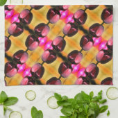 Linge De Cuisine Fleur de tulipe violette foncée Motif Abstrait (Plié)