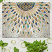 Linge De Cuisine Fleur de vie - Abalone Shell et Pearl (Plié)