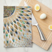 Linge De Cuisine Fleur de vie - Abalone Shell et Pearl (Quart Plié)