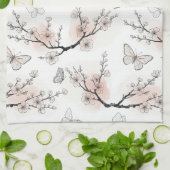 Linge De Cuisine Fleur d'Élégant Papillon (11) (Plié)