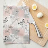 Linge De Cuisine Fleur d'Élégant Papillon (3) (Quart Plié)