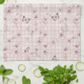 Linge De Cuisine Fleur d'Élégant Papillon (4) (Plié)