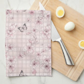 Linge De Cuisine Fleur d'Élégant Papillon (4) (Quart Plié)