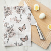 Linge De Cuisine Fleur d'Élégant Papillon (6) (Quart Plié)