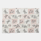Linge De Cuisine Fleur d'Élégant Papillon (8) (Horizontal)