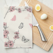 Linge De Cuisine Fleur d'élégant papillon (9) (Quart Plié)