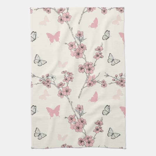 Linge De Cuisine Fleur d'élégant papillon (9) (Vertical)