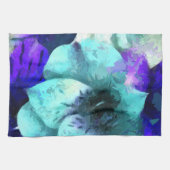 Linge De Cuisine Fleur d'Hibiscus bleu Abstrait (Horizontal)