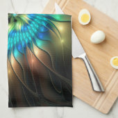 Linge De Cuisine Fleur d'Imaginaire lumineux, Fractale Abstraite co (Quart Plié)