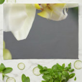Linge De Cuisine Fleur d'orchidée blanche (Plié)