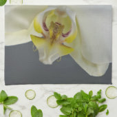 Linge De Cuisine Fleur d'orchidée blanche (Plié)