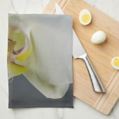 Linge De Cuisine Fleur d'orchidée blanche (Quart Plié)