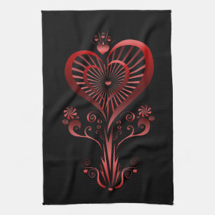 Linge De Cuisine Fleur du coeur