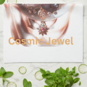 Linge De Cuisine Fleur Ethérée : Joyau d'Enchantement (Plié)